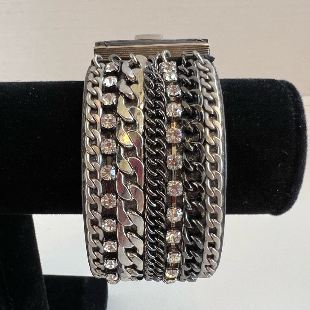 Rock and Roll Black Buckle Bracelet